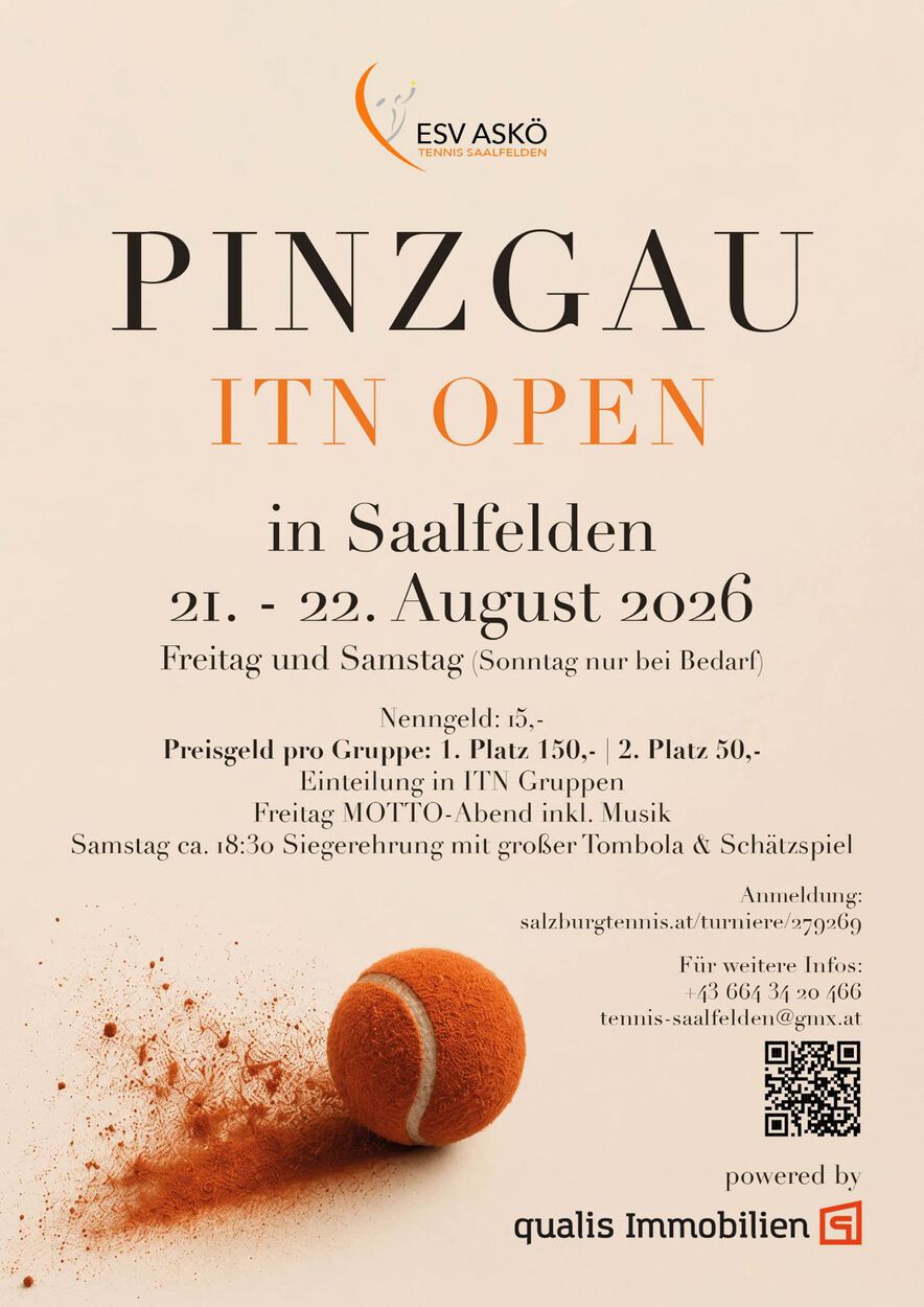 Jetzt anmelden: Pinzgau ITN Open auf unserer Anlage