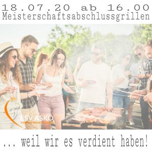 Meisterschaftsabschlussgrillen 2020